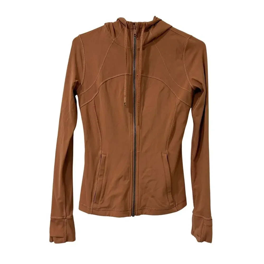 Lululemon Womens Size 6 Desert Sun Nulu Hooded Define Jacket Light Brown Active